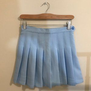 Baby Blue Pleated Skirt